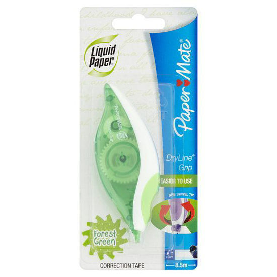 Picture of Paper Mate Liquid Paper Forest Green Dry Line Grip Correction Tape