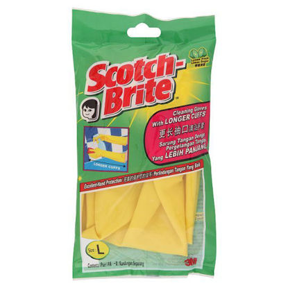 Picture of 3M Scotch-Brite Longer Cuffs Cleaning Gloves - Large Size